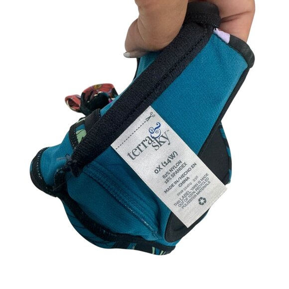 Terra & Sky Womens Floral Print Underwire Bikini Top SZ 0X (14W) - Picture 3 of 10